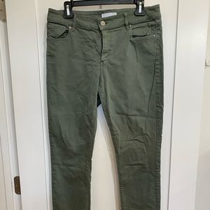 Loft Curvy Skinny Sage Green jeans